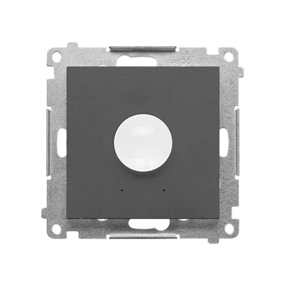 Sensor de movimiento Simon 55 WMDR-001R10-116 con relé de 16 A, 230 V~ (módulo). Características: modos AUTON, ON, OFF, SIMULATION. Incluye cubiertas PCR/...; grafito mate.