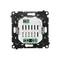 Sensor de movimiento Simon 55 WMDR-001R10-116 con relé de 16 A, 230 V~ (módulo). Características: modos AUTON, ON, OFF, SIMULATION. Incluye cubiertas PCR/...; grafito mate.
