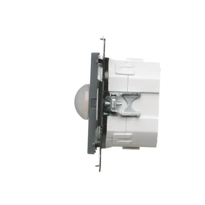 Sensor de movimiento Simon 55 WMDR-001R10-116 con relé de 16 A, 230 V~ (módulo). Características: modos AUTON, ON, OFF, SIMULATION. Incluye cubiertas PCR/...; grafito mate.