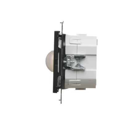 Sensor de movimiento Simon 55 WMDR-001R10-149 con relé de 16 A, 230 V~ (módulo). Características: Modos AUTON, ON, OFF, SIMULATION. Persianas PCR/... incluidas; Negro mate