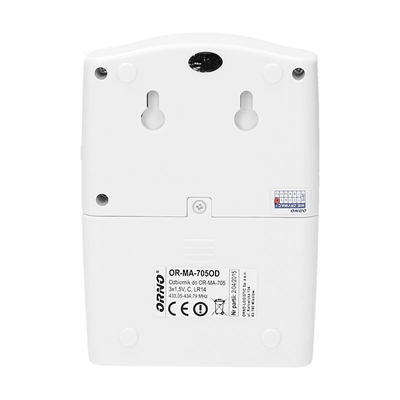 Sensor de movimiento x 2 con señalización inalámbrica 95dB IP44, 120m blanco