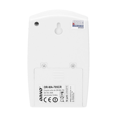 Sensor de movimiento x 2 con señalización inalámbrica 95dB IP44, 120m blanco