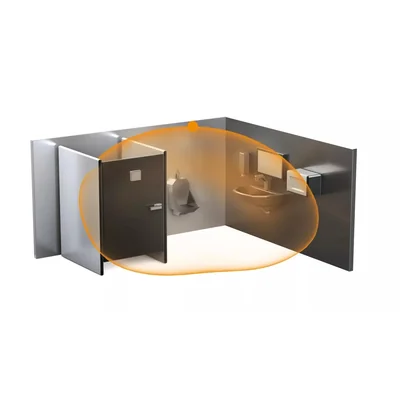Sensor de presencia y crepúsculo Steinel HF 360 COM2, empotrable, IP20, cuadrado, blanco.
