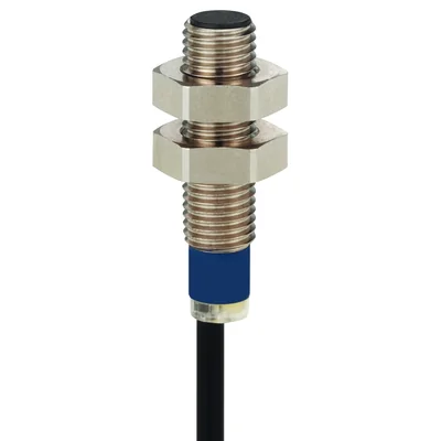 Sensor inductivo M8 con salida PNP 1NC 12-48V DC cable 2m