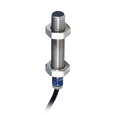 Sensor inductivo M8 con salida PNP 1NO 12-24V DC cable 5m