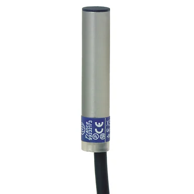 Sensor inductivo Ø6,5 con salida NPN 1NO 12-24V DC cable 2m