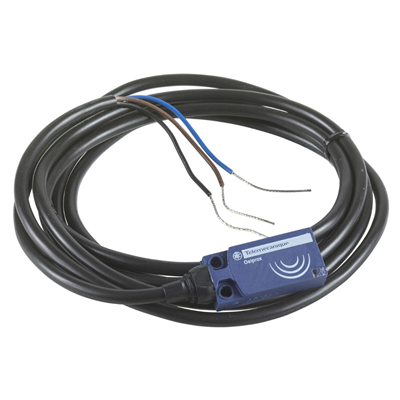 Sensor inductivo plano con salida PNP 1NC 12-24V DC cable 5m