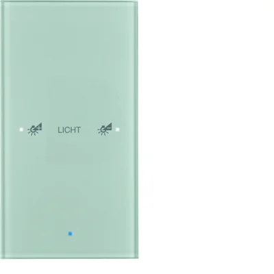 Sensor táctil KNX TS Glass 1 vía configurable vidrio aluminio