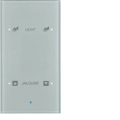 Sensor táctil KNX TS Glass 2 veces configurable vidrio aluminio