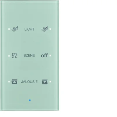 Sensor táctil KNX TS Glass 3 veces configurable vidrio aluminio