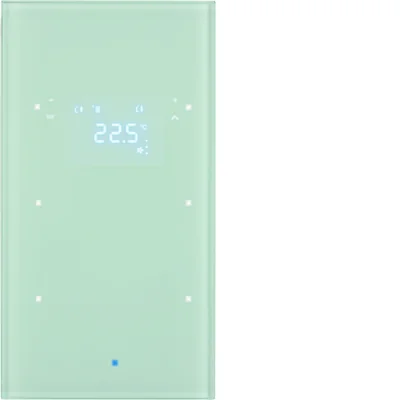 Сенсор TS KNX Glass сенсорний 2-кратний з терморегулятором білий