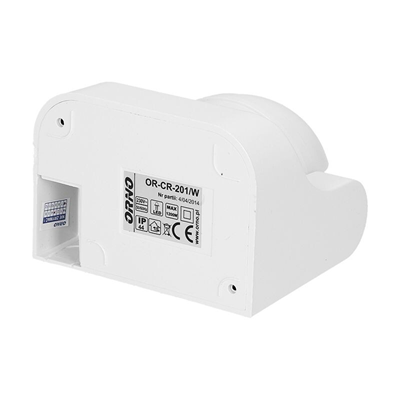 Sensore di movimento a 180 gradi IP44, 1200 W, CR-201 bianco