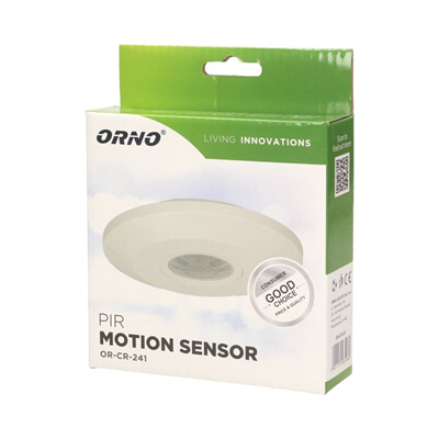 Sensore di movimento a 360 gradi IP20, 2000 W, ultra sottile, bianco