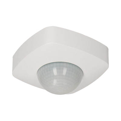 Sensore di movimento a 360 gradi, montaggio su superficie, IP20, 2000 W, 3 sensori PIR, bianco