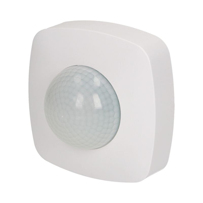 Sensore di movimento a 360 gradi, montaggio su superficie, IP20, 2000 W, 3 sensori PIR, bianco