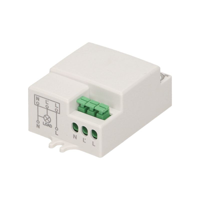 Sensore di movimento a microonde, mini, 5,8GHz, IP20, 500W bianco