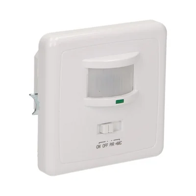 Sensore di movimento e suono, da incasso, 500 W, 140 gradi, IP20, bianco