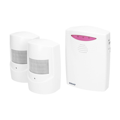 Sensore di movimento x 2 con segnalazione wireless 95dB IP44, 120m bianco