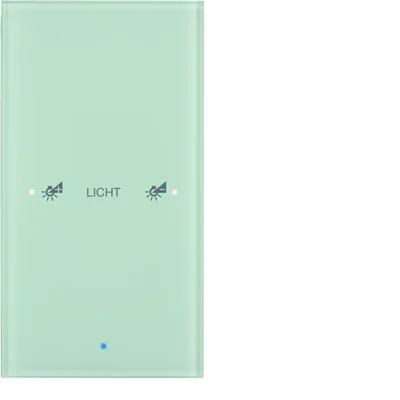 Sensore KNX TS Touch in vetro configurabile a 1 via vetro bianco