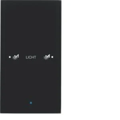 Sensore KNX TS Touch in vetro configurabile a 1 via vetro nero