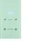 Sensore touch in vetro TS KNX a 2 vie con regolatore di temperatura configurabile, bianco