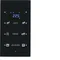 Sensore TS KNX a 3 vie con regolatore di temperatura, configurabile, vetro nero