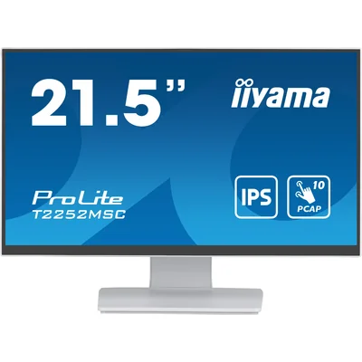 Сенсорний монітор Iiyama ProLite T2252MSC-W2 22 дюйми, FULL HD, LED IPS /HDMI, DP / динаміки, білий