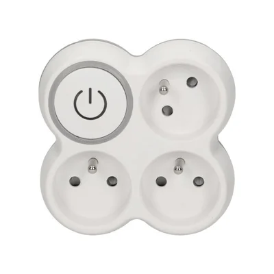 Séparateur 3x2P+Z avec interrupteur blanc éclairé