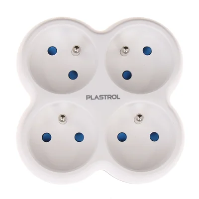 Séparateur à quatre voies, 4 gn, rond, avec une épingle blanche