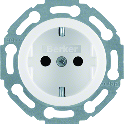 SERIE 1930/Glas SCHUKO socket with increased contact protection white