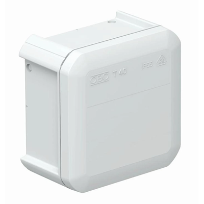 SERIE T Caja de conexiones de pared maciza T40 OE gris claro