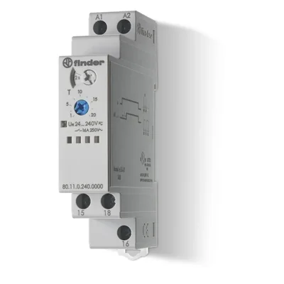 SERIES 80 Time relay 1CO 16A 24-240V AC/DC