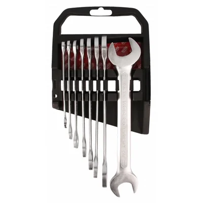Set di 8 chiavi a forchetta 6-22 mm Cr-V satinate