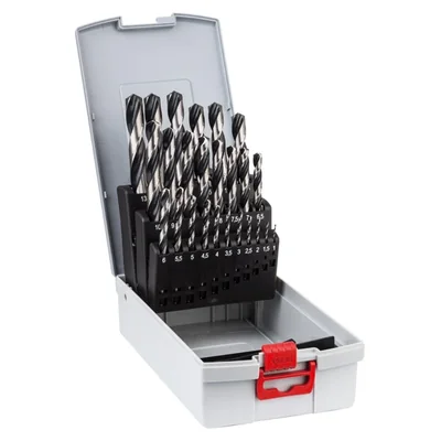 Set of 25 pointteq drill bits for metal