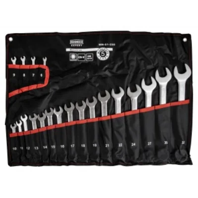Set of open-end wrenches 20 pcs. 6-32 mm Cr-V satin