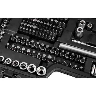 Set of socket wrenches 1/2, 3/8, 1/4, 220 pcs, satin