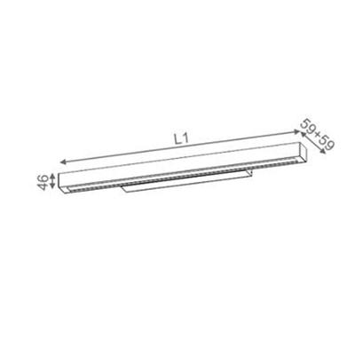 SET RAW 120 FLUO 54W M SwitchDim white wall lamp