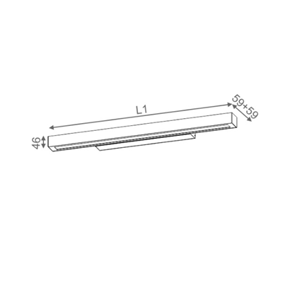 SET RAW 120 FLUO 54W M SwitchDim white wall lamp