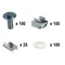 SET XL3S DI 100 VITI PER IL FISSAGGIO DEI COPERCHI