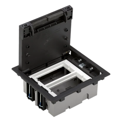 SF Floor box S500 2-module 4xK45 70mm graphite gray