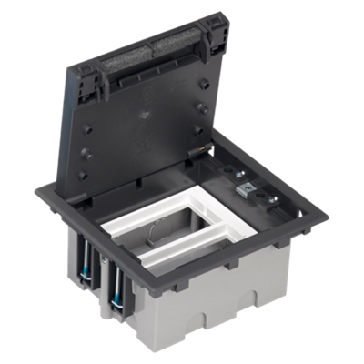 SF Floor box S500 2-module 4xK45 93mm graphite gray