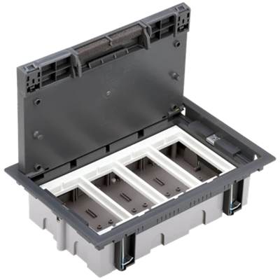 SF Floor box S500 4-module 8xK45 70mm gray