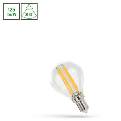 SFERA LED E-14 230V 4W COG WW SPETTRO TRASPARENTE