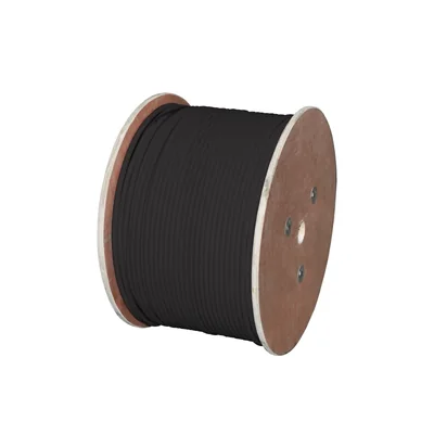 S/FTP cable category 7, data communication, PE outdoor dry, Fca 4x2x23 AWG, 10Gb/s, black, 500m - ALANTEC