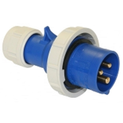 SHARK 16A 2P+Z přenosná zástrčka 230V 50/60Hz 6H IP67 poniklované kontakty