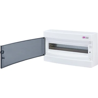 Щит зовнішній пластиковий 18 мод. прозорі двері ect18pt-s