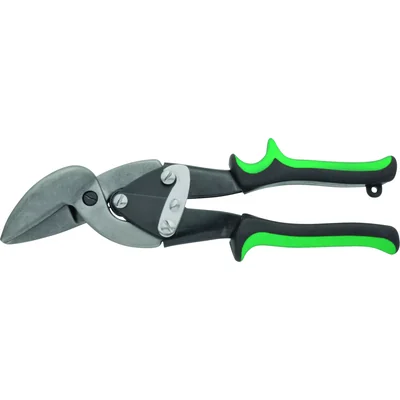 Sheet metal shears for cutting 1.8mm steel, green handle