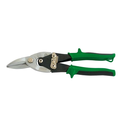 Sheet metal shears for cutting 1.8mm steel, green handle