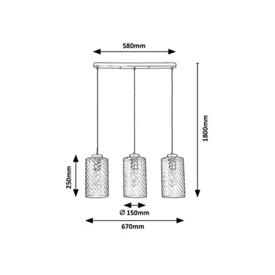 SHEILA Gold triple pendant lamp