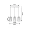SHEILA Gold triple pendant lamp